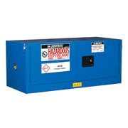 Justrite Chemcor Piggyback Hazardous Material Safety Cabinet - Cap. 12 Gals - 2 Self-Close Doors - Royal Blue - 8613282