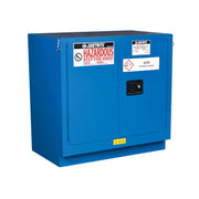 Justrite Chemcor Undercounter Hazardous Material Safety Cabinet - Cap. 22 Gal - 1 Shlf - 2 S/C Drs - Royal Blue - 8623282