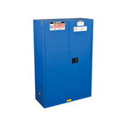 Justrite Chemcor Hazardous Material Safety Cabinet - Cap. 45 Gal. - 2 Shelves - 2 Self-Close Doors - Royal Blue - 8645282