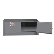 Justrite Sure-Grip Ex Piggyback Flammable Safety Cabinet - Cap. 12 Gallons - 2 Self-Close Doors - Gray - 891323