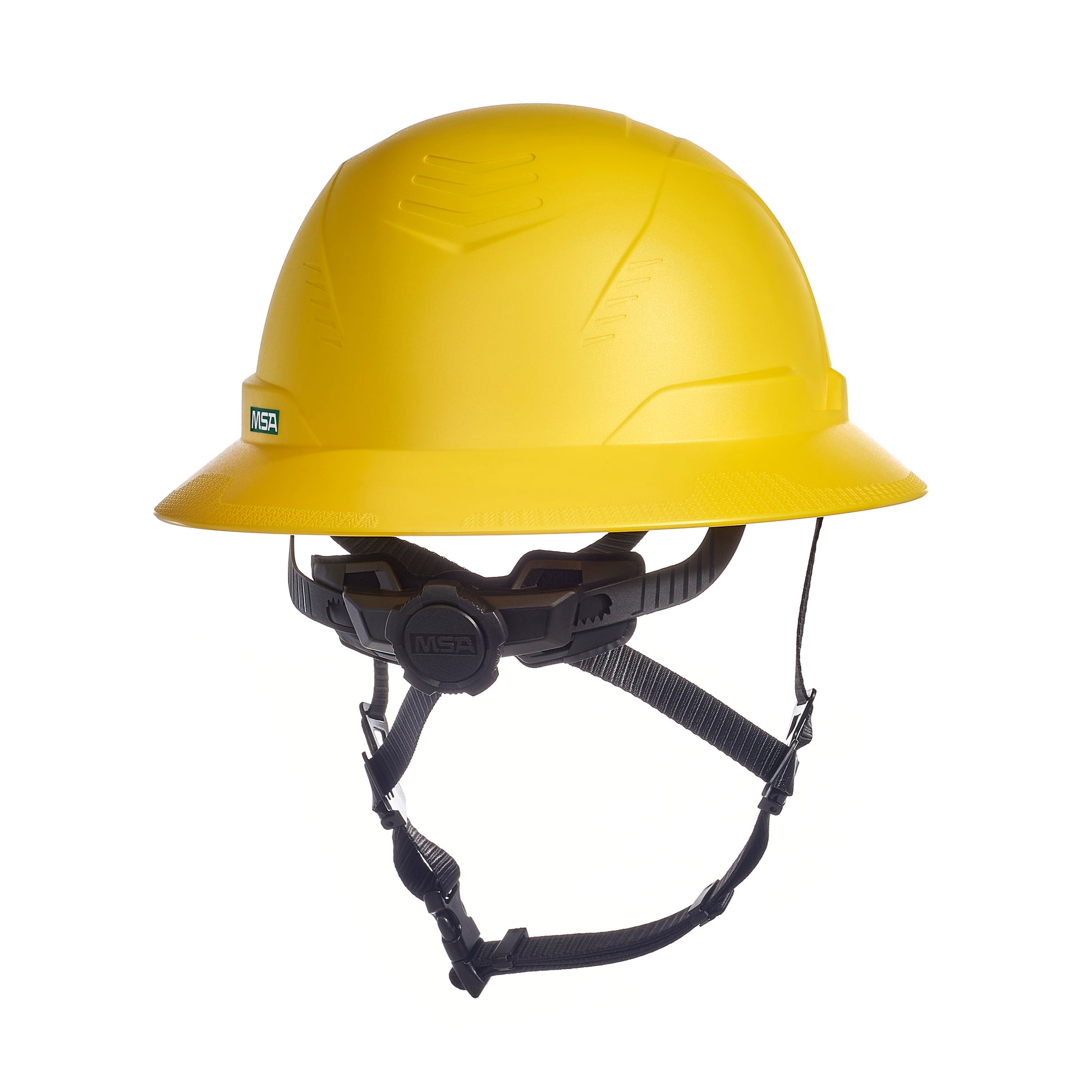 MSA V-Gard H2 Full Brim - Type II Class E Safety Helmet - Non-Vented - Yellow - 10250595