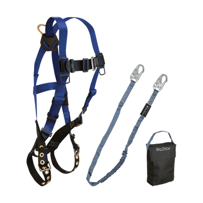 FallTech Harness and Lanyard 3-pc Kit Including Small Storage Bag (7016 8259 5005) - 9001HS