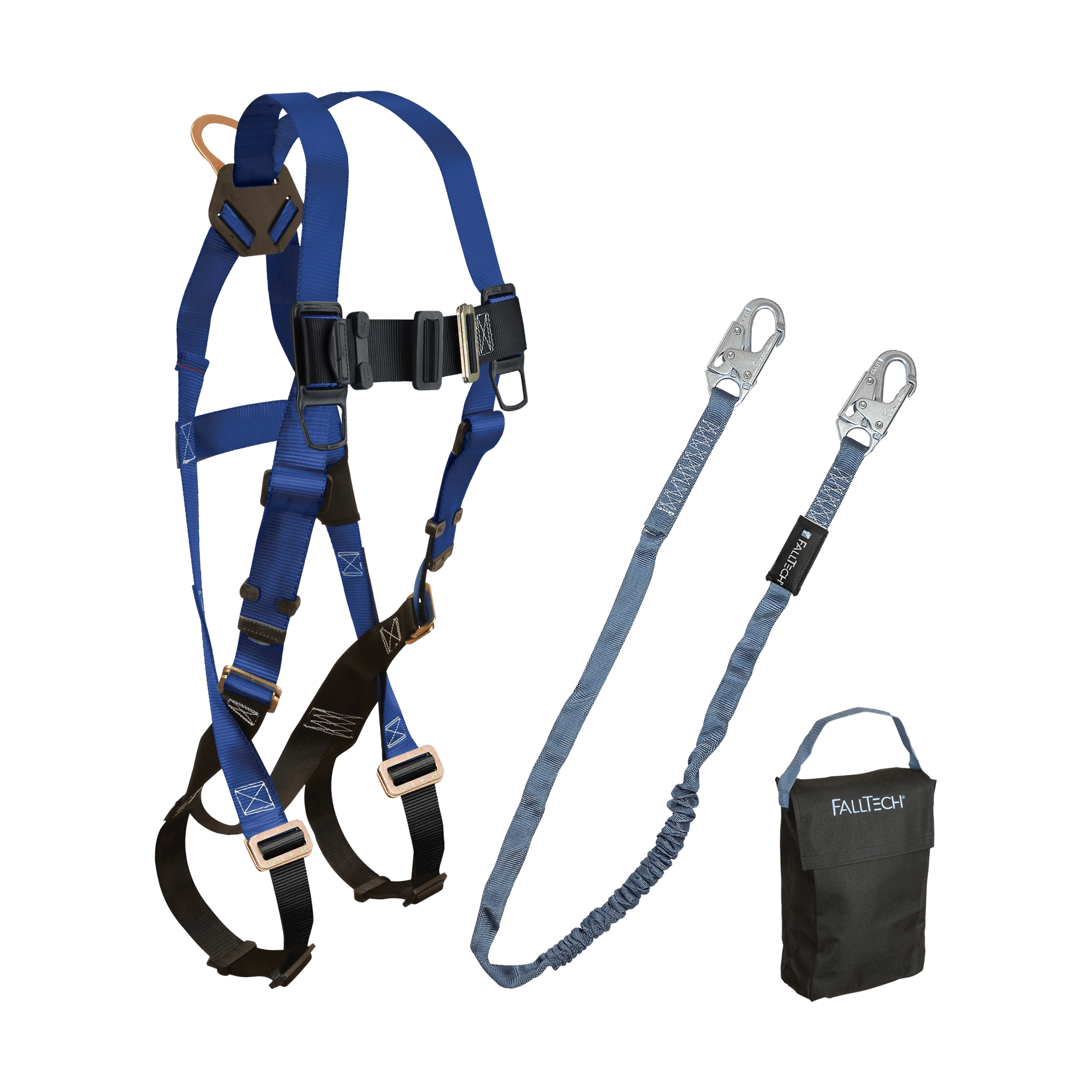 FallTech Harness and Lanyard 3-pc Kit Including Small Storage Bag (7015 8259 5005) - 9005PS