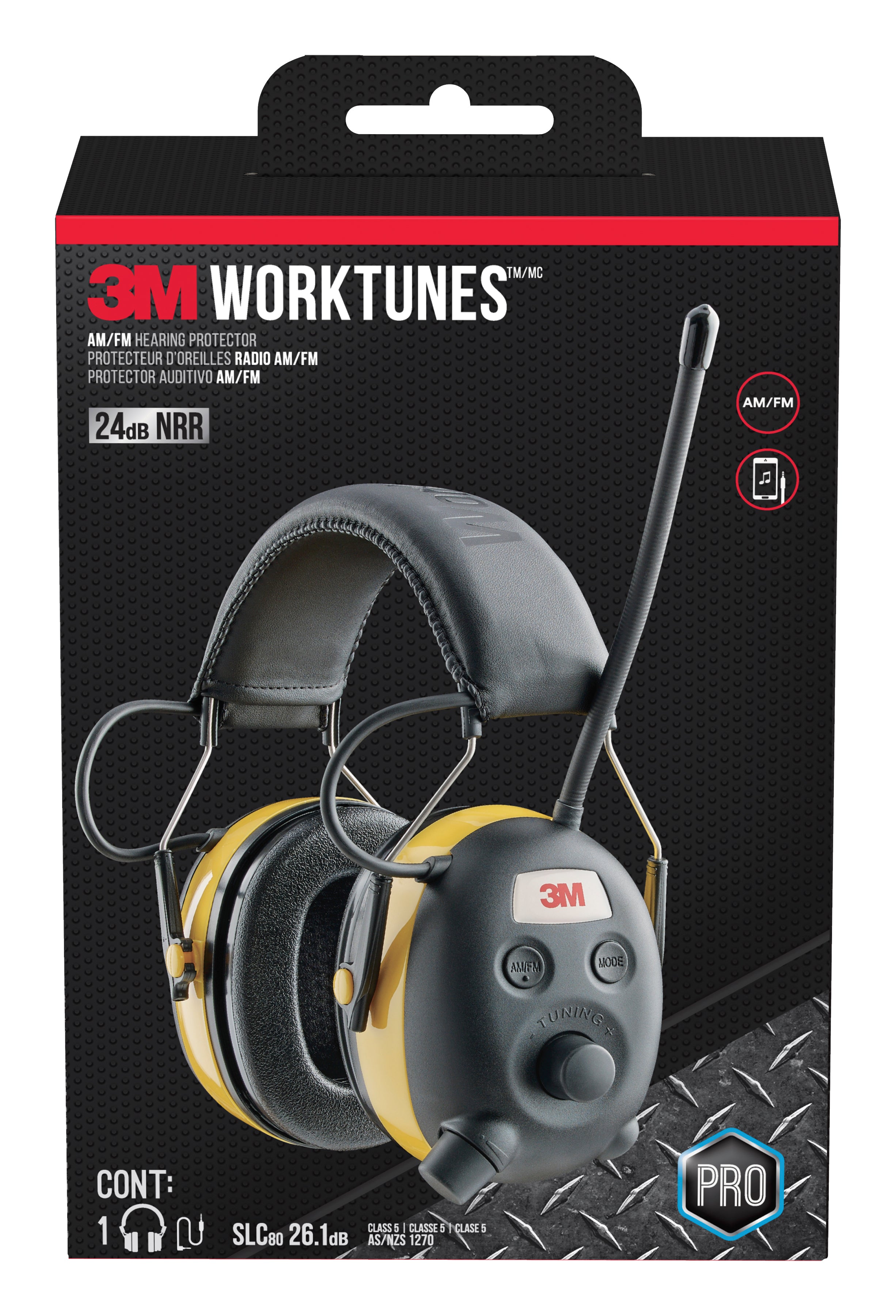 3M Worktunes AM/FM Hearing Protector - 90541H1-DC-PS