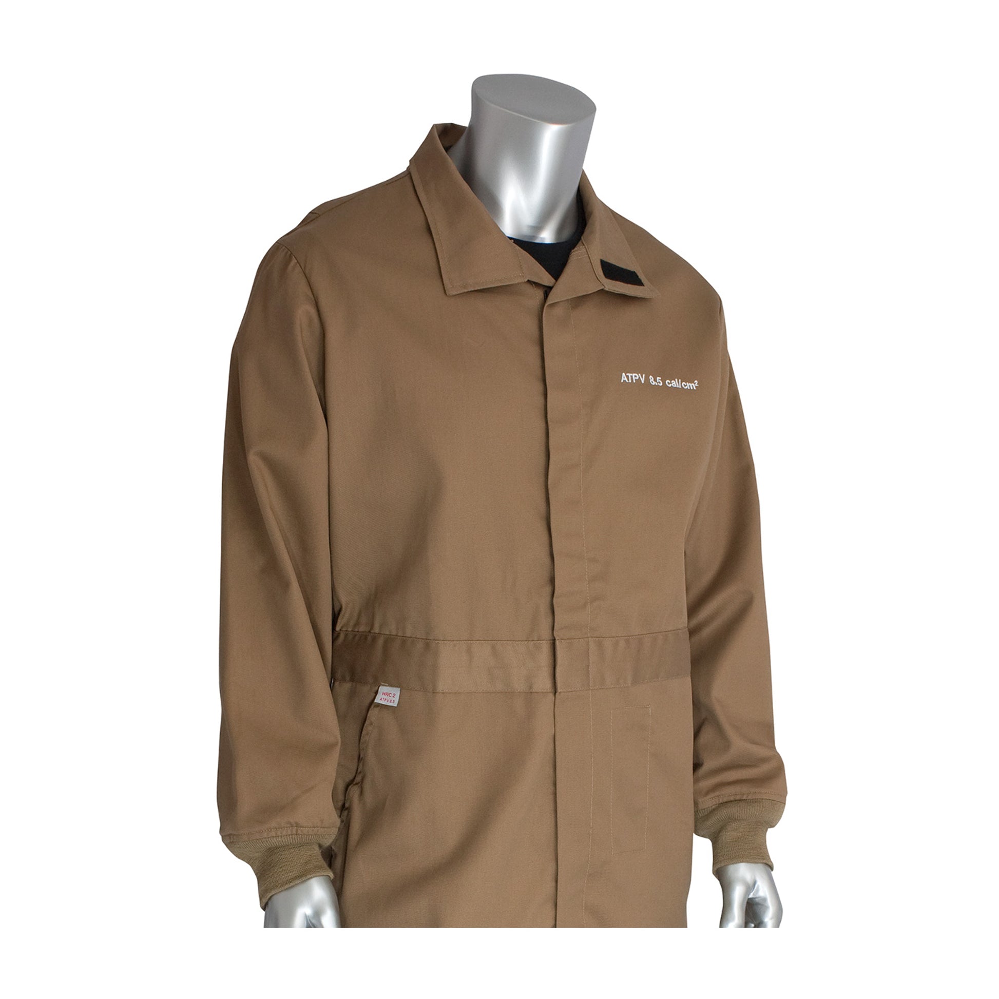 PIP Arc Clothing AR/FR Dual Certified Coverall w/Insect Repellant - 8 Cal/cm2 - Tan - 1/EA - 9100-2110D