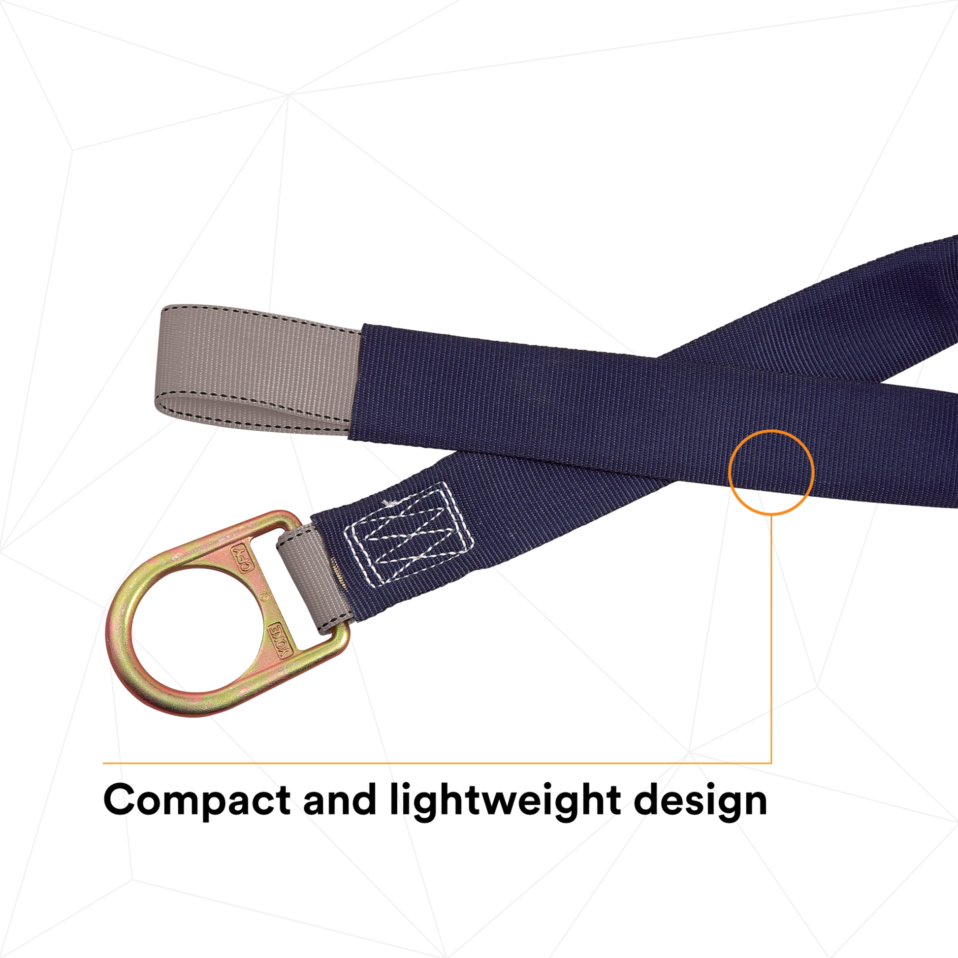 3M DBI-SALA Pass-Thru Web Concrete Strap Anchor with D-Ring - Polyester - 3.5 ft - 2100050