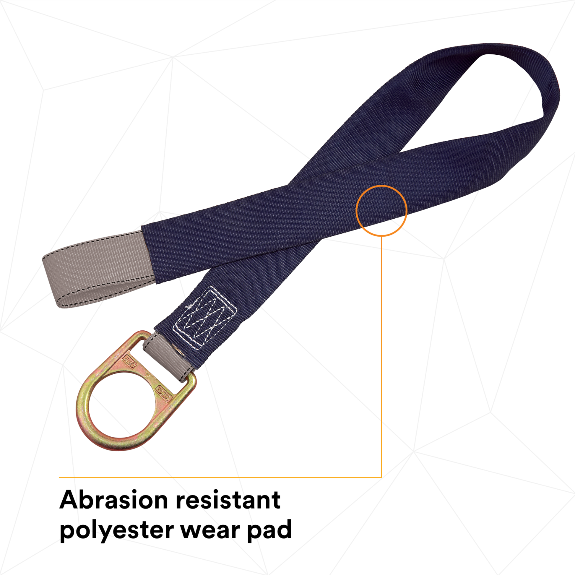 3M DBI-SALA Pass-Thru Web Concrete Strap Anchor with D-Ring - Polyester - 3.5 ft - 2100050