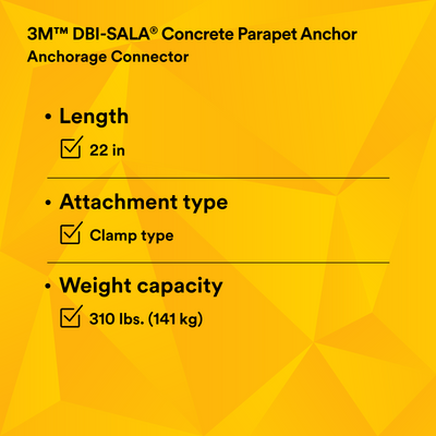 3M DBI-SALA Concrete Parapet Anchor - 8523178
