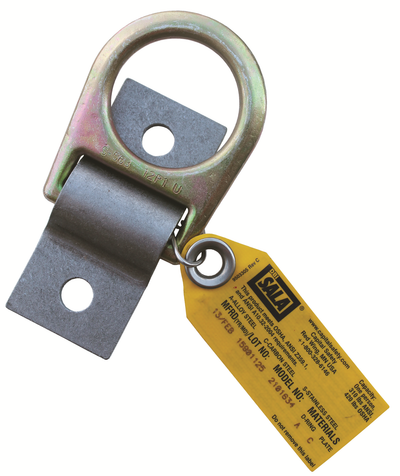 3M DBI-SALA D-Ring Plate Anchor - Raw Steel Plate - Zinc Plated Steel D-Ring - 2101634