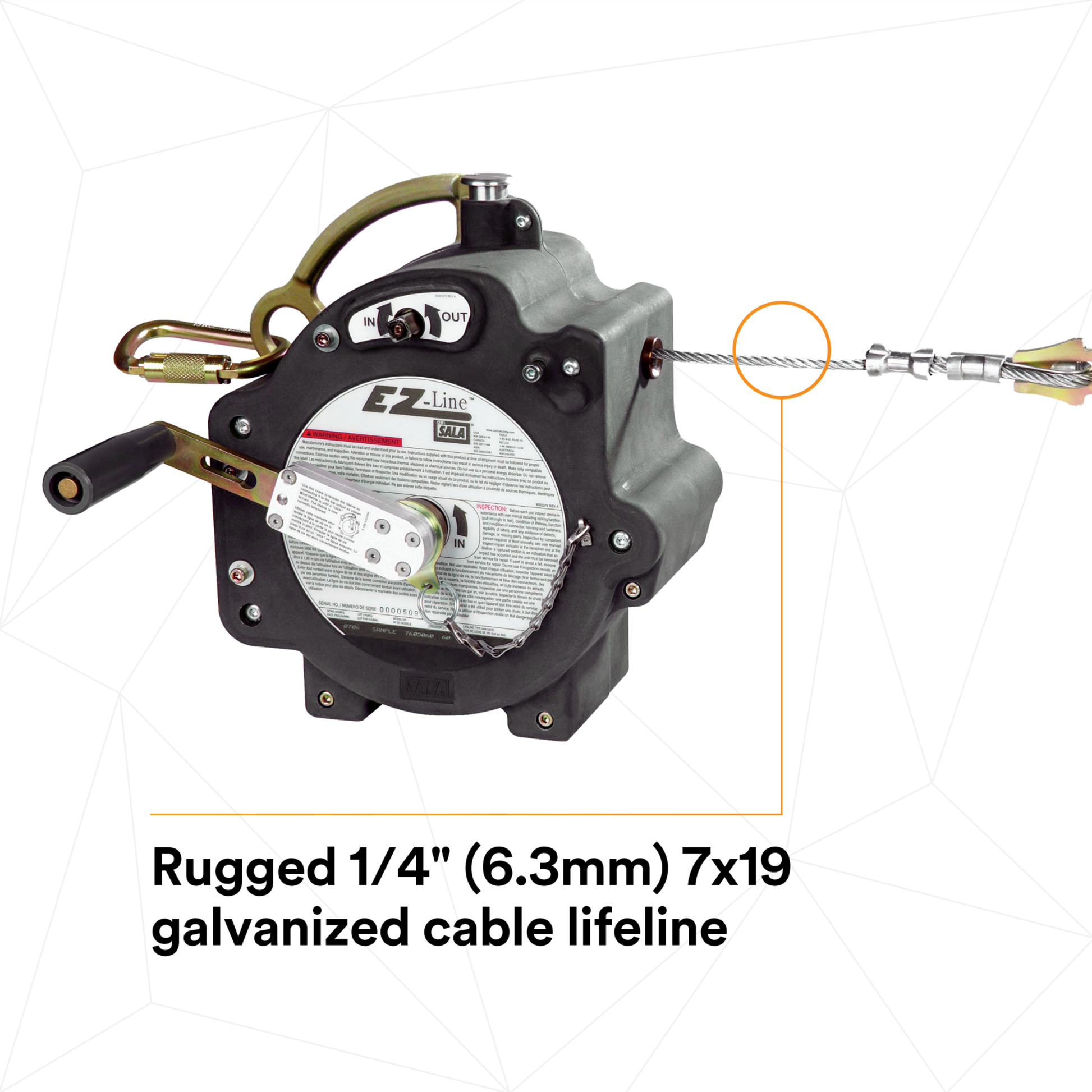 3M DBI-SALA EZ-Line Retractable Horizontal Lifeline System - 7605060