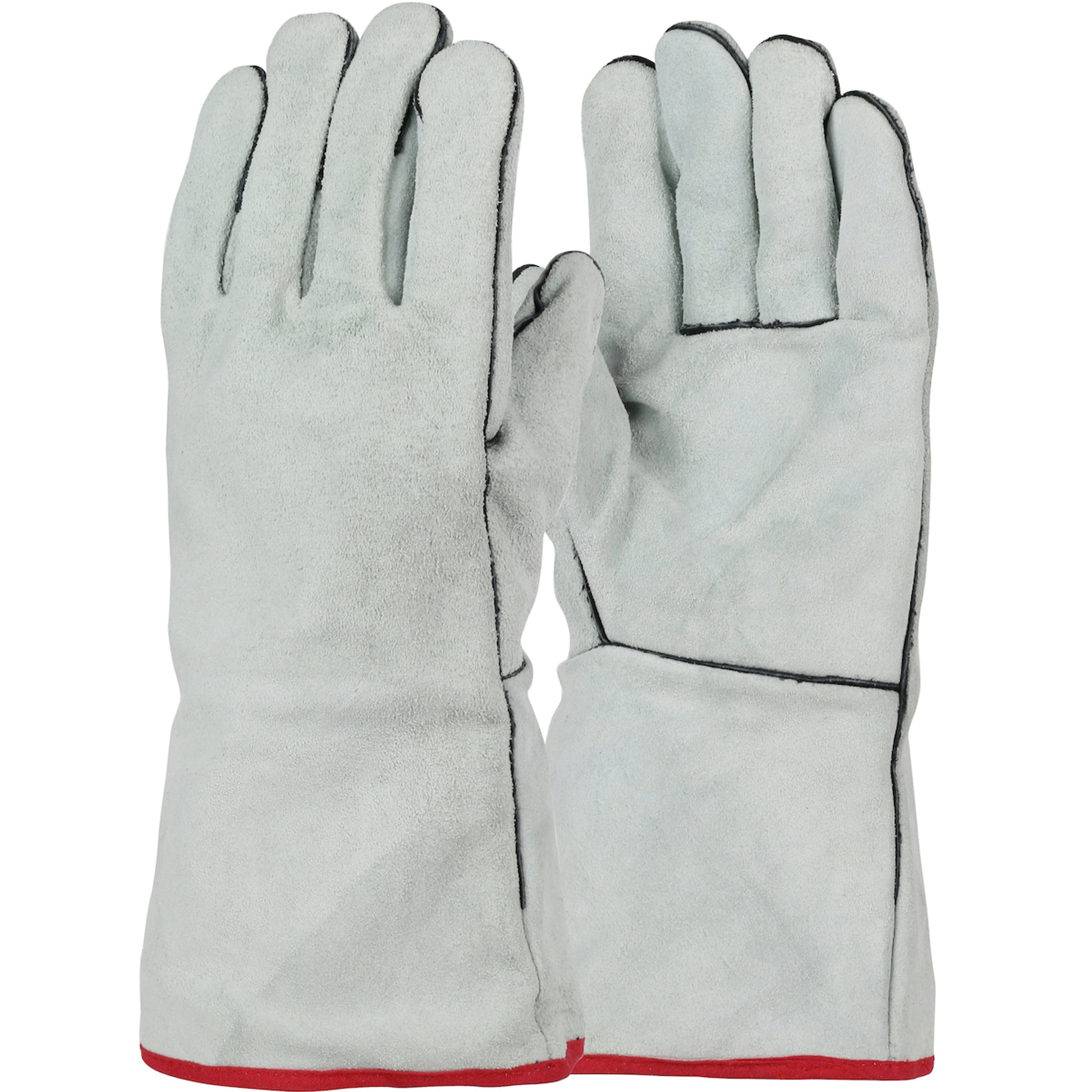 Ironcat Economy Grade Split Cowhide Leather Welder's Glove w/Cotton Lining - Left H& Only - Gray - 24/EA - 330-WC930LHO