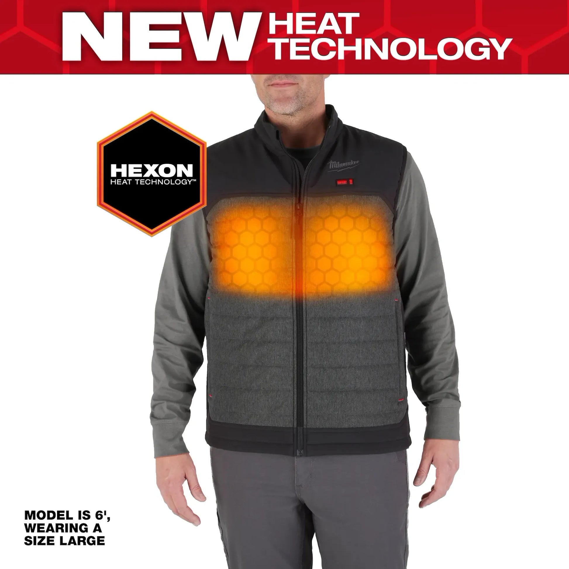 Milwaukee Tools M12 Heated Axis Vest - Complete Kit (Includes Battery) - Gray - XL