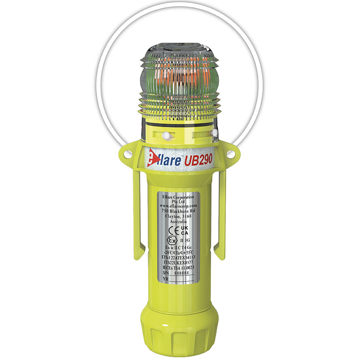 Eflare E-Flare Beacon 8" Safety & Emergency - Flashing / Steady-On White - - 1/EA - 440-PIP-939-UB290-W