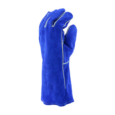 Ironcat Premium Grade Split Cowhide Leather Welder's Glove w/Cotton Lining & DuPont Kevlar Stitching - Left H& Only - Blue - 24/EA - 330-WC-945LHO