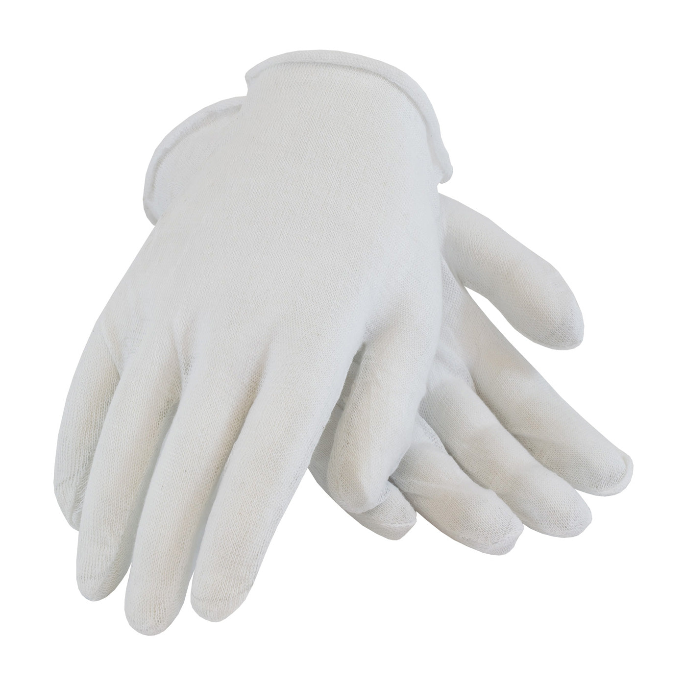 CleanTeam Economy  Light Weight Cotton Lisle Inspection Glove w/Unhemmed Cuff - Ladies' - White - 1/DZ - 330-PIP97-501I