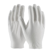 CleanTeam Premium  Light Weight Cotton Lisle Inspection Glove w/Unhemmed Cuff - Jumbo Size - White - 1/DZ - 330-PIP97-500J