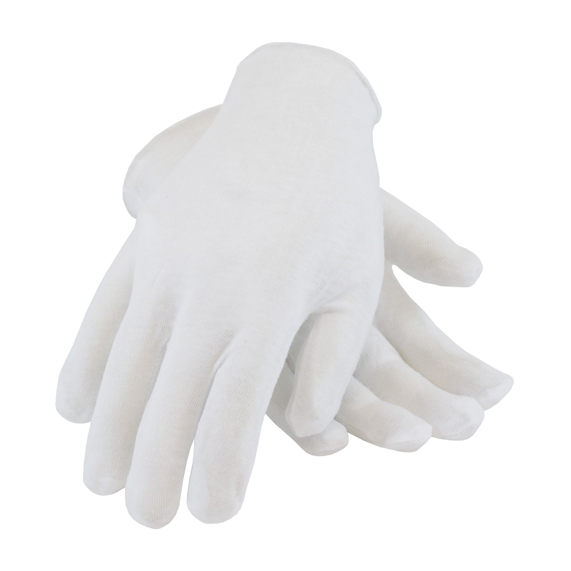 CleanTeam Premium Light Weight Cotton Lisle Inspection Glove w/Unhemmed Cuff - Jumbo Size - White - 1/DZ - 330-PIP97-500J