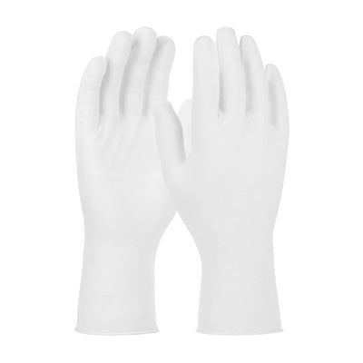 CleanTeam Premium Light Weight Cotton Lisle Inspection Glove w/Unhemmed Cuff - 12" - White - 1/DZ - 330-PIP97-501/12