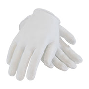 CleanTeam Premium  Light Weight Cotton Lisle Inspection Glove w/Unhemmed Cuff - Ladies' - White - 1/DZ - 330-PIP97-501