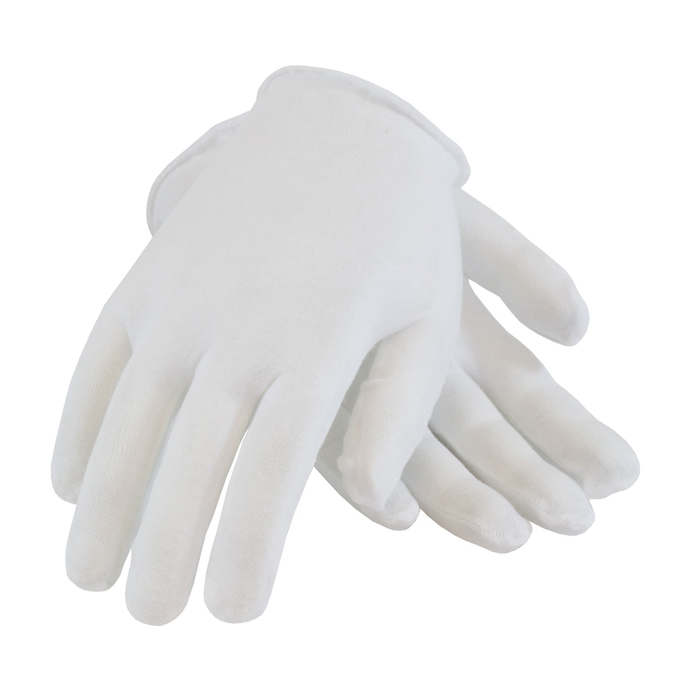 CleanTeam Premium  Light Weight Cotton Lisle Inspection Glove w/Unhemmed Cuff - Ladies' - White - 1/DZ - 330-PIP97-501