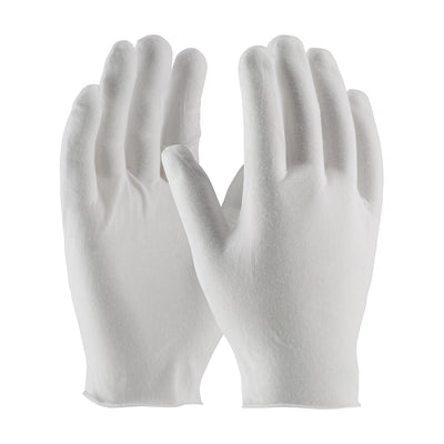 CleanTeam Economy Light Weight Cotton Lisle / Polyester Inspection Glove w/Unhemmed Cuff - Ladies' - White - 1/DZ - 330-PIP97-511