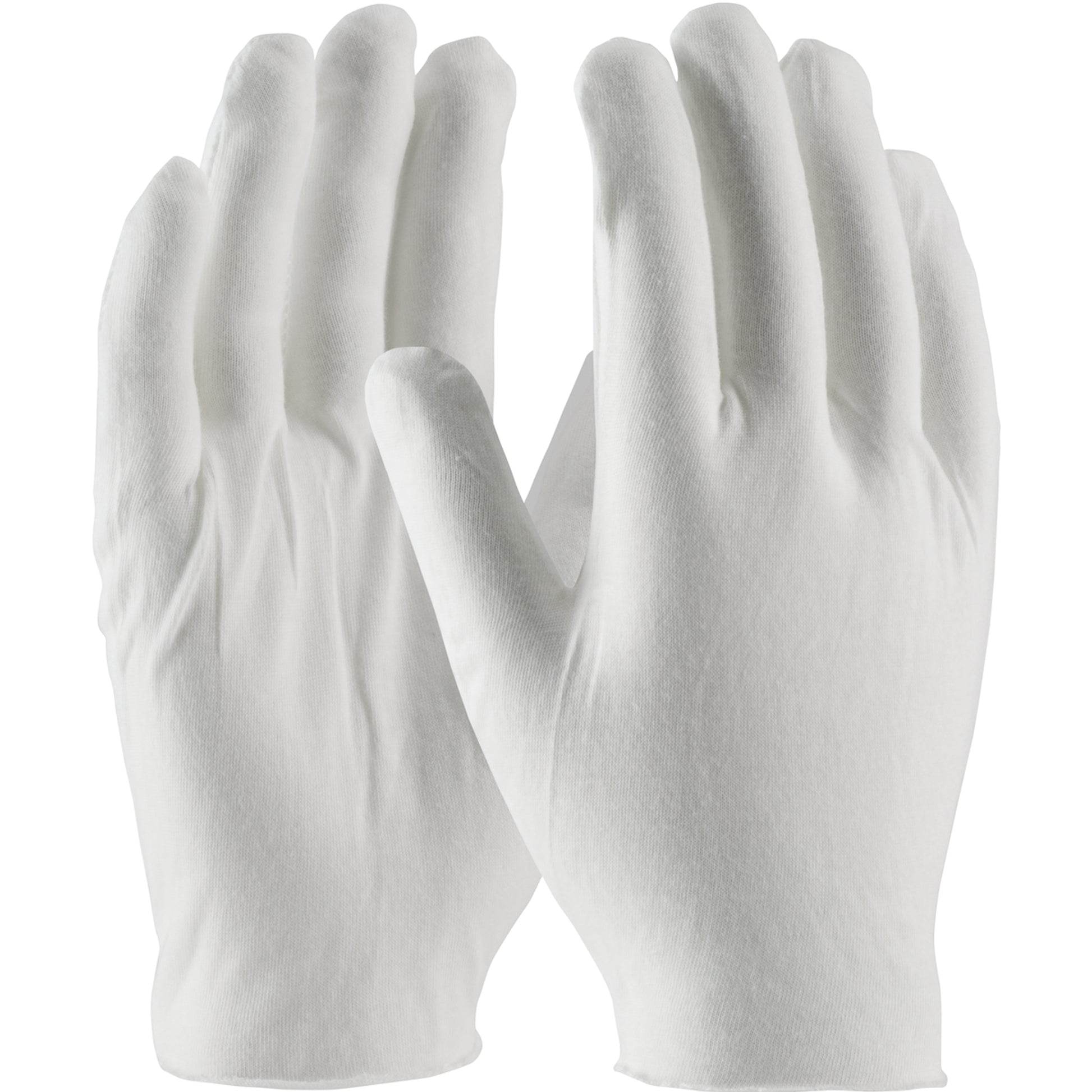 CleanTeam Medium Weight Cotton Lisle Inspection Glove w/Unhemmed Cuff - Jumbo Size - White - 1/DZ - 330-PIP97-520J