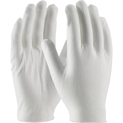 CleanTeam Medium Weight Cotton Lisle Inspection Glove w/Unhemmed Cuff - Jumbo Size - White - 1/DZ - 330-PIP97-520J