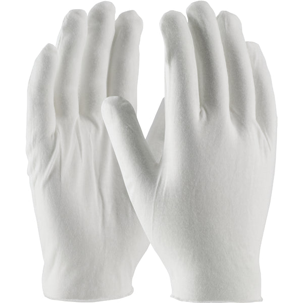 CleanTeam Medium Weight Cotton Lisle Inspection Glove w/Unhemmed Cuff - Jumbo Size - White - 1/DZ - 330-PIP97-520J