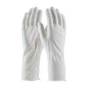 CleanTeam Medium Weight Cotton Lisle Inspection Glove w/Unhemmed Cuff - 14" - White - 1/DZ - 330-PIP97-520/14