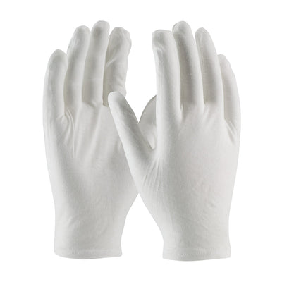 CleanTeam Medium Weight Cotton Lisle Inspection Glove w/Rolled Hem Cuff - Men's - White - 1/DZ - 330-PIP97-520R