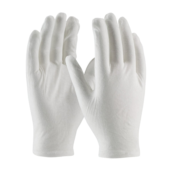 CleanTeam Medium Weight Cotton Lisle Inspection Glove w/Rolled Hem Cuff - Men's - White - 1/DZ - 330-PIP97-520R