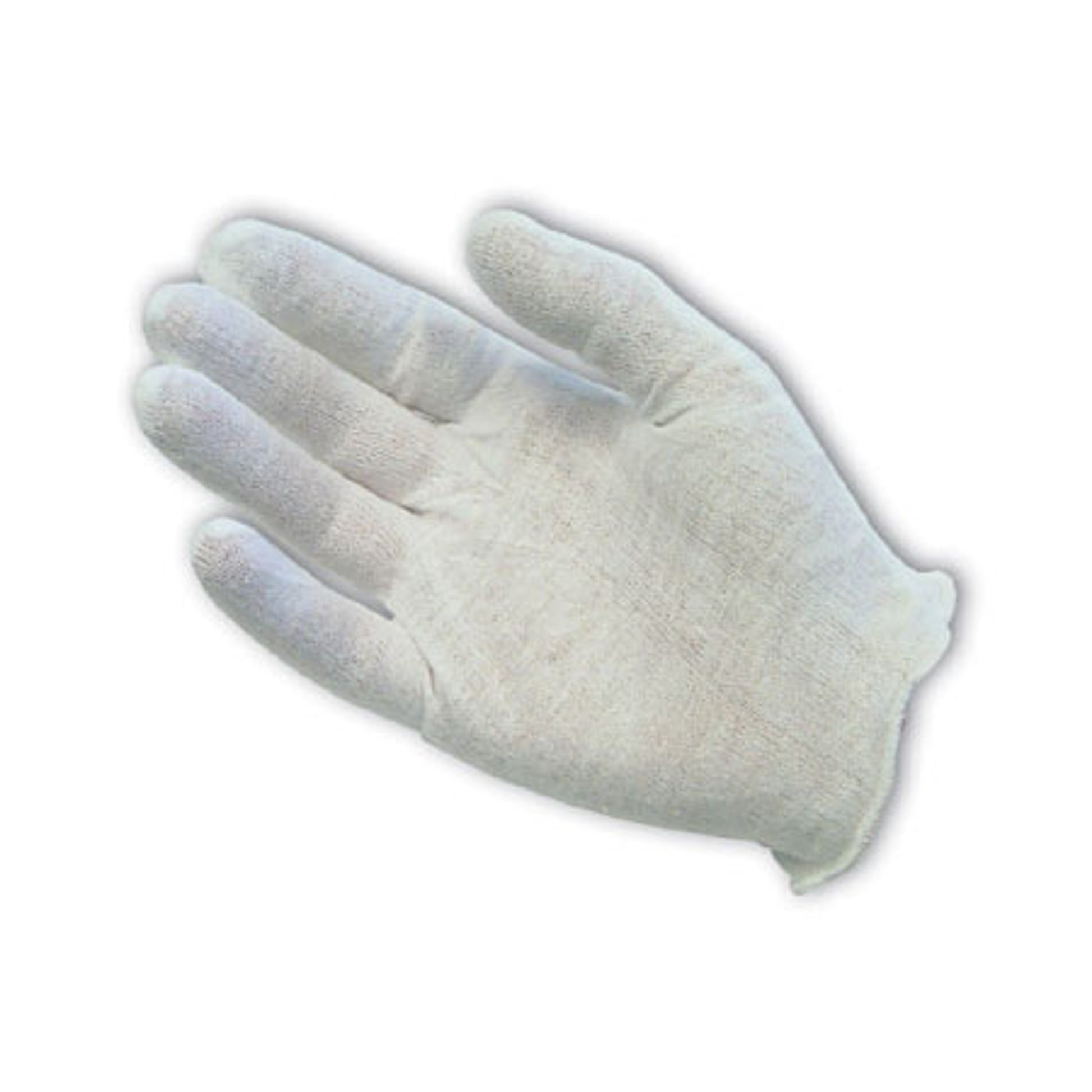 CleanTeam Medium Weight Cotton Lisle Inspection Glove w/Overcast Hem Cuff - Ladies' - White - 1/DZ - 330-PIP97-521H