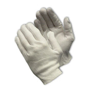 CleanTeam Heavy Weight Cotton Lisle Inspection Glove w/Unhemmed Cuff - Ladies' - White - 1/DZ - 330-PIP97-541