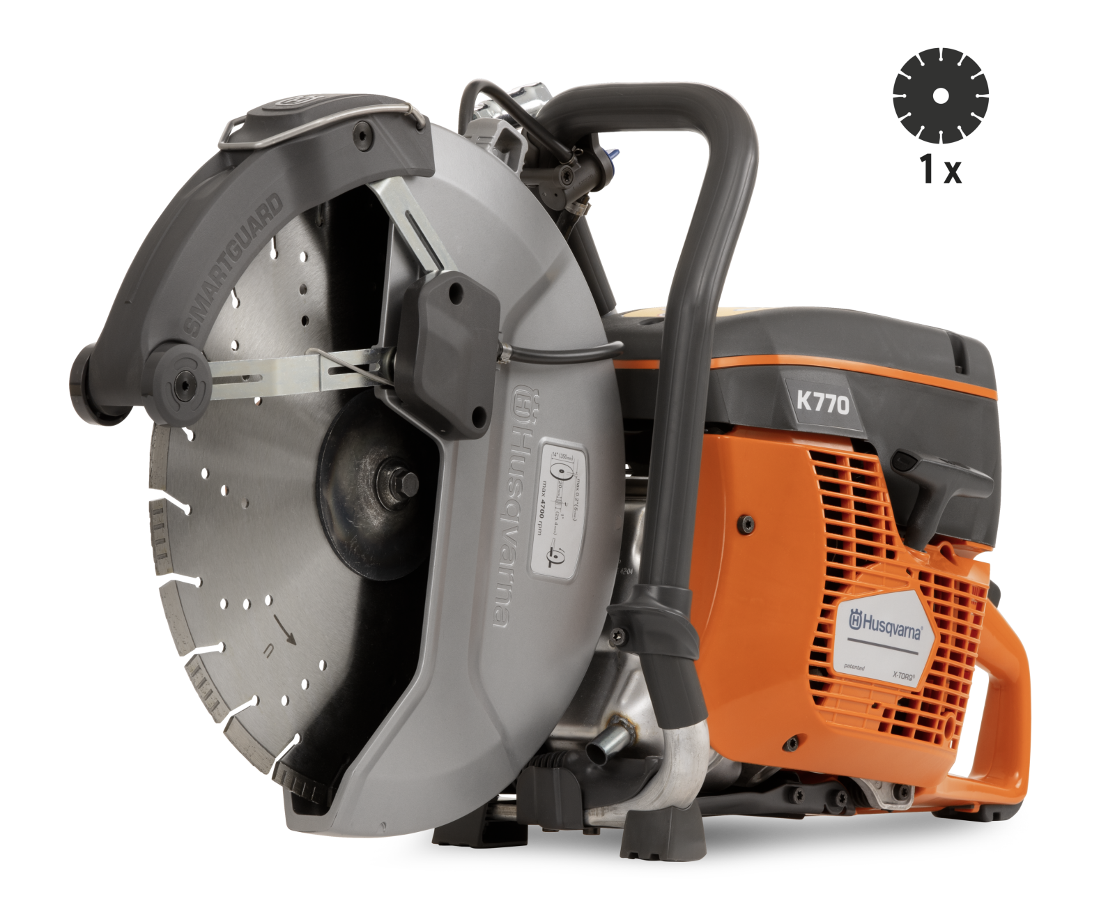 Husqvarna Power Cutter K 770 Smartguard 14" - Blade Included - Wet - 970460002