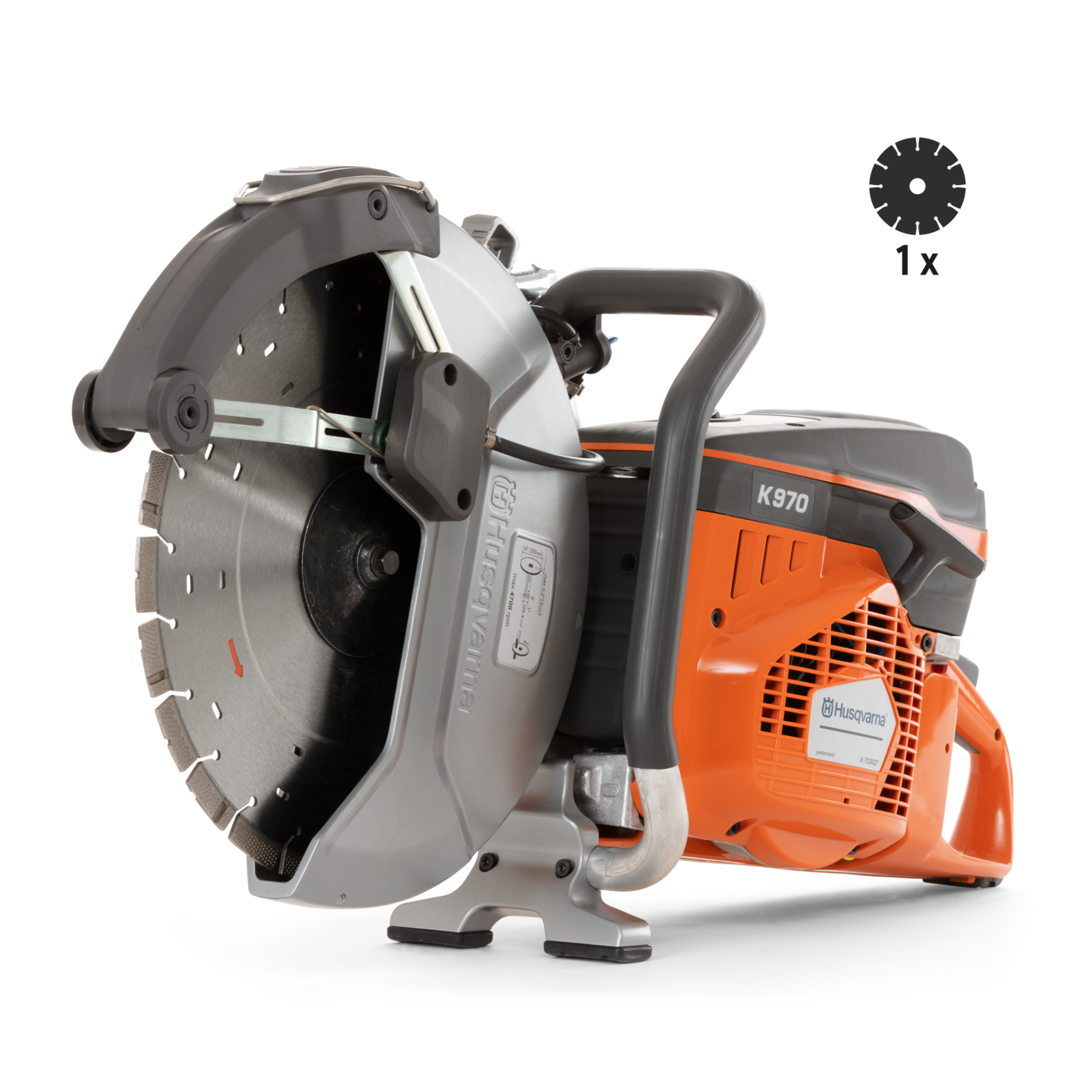Husqvarna Power Cutter K 970 Smartguard 16" - Blade Included - Wet - 970494901