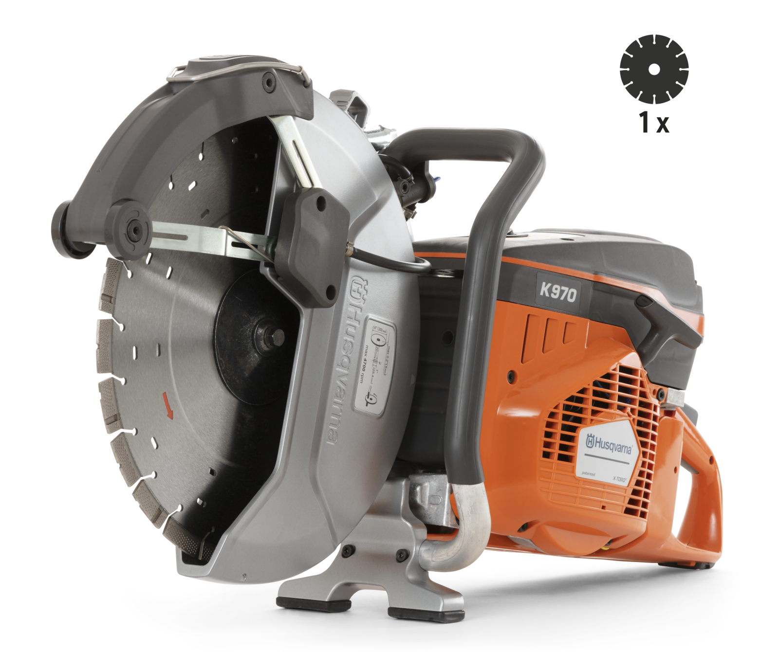 Husqvarna Power Cutter K 970 Smartguard 16" - Blade Included - Wet - 970494901
