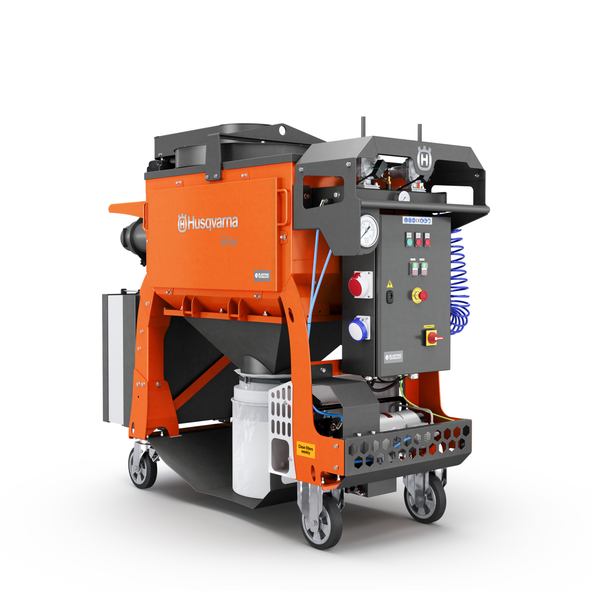 Husqvarna Blastrac DC 655 Dust Collector - 60 Hz HEPA DUSTBIN US - 970685205