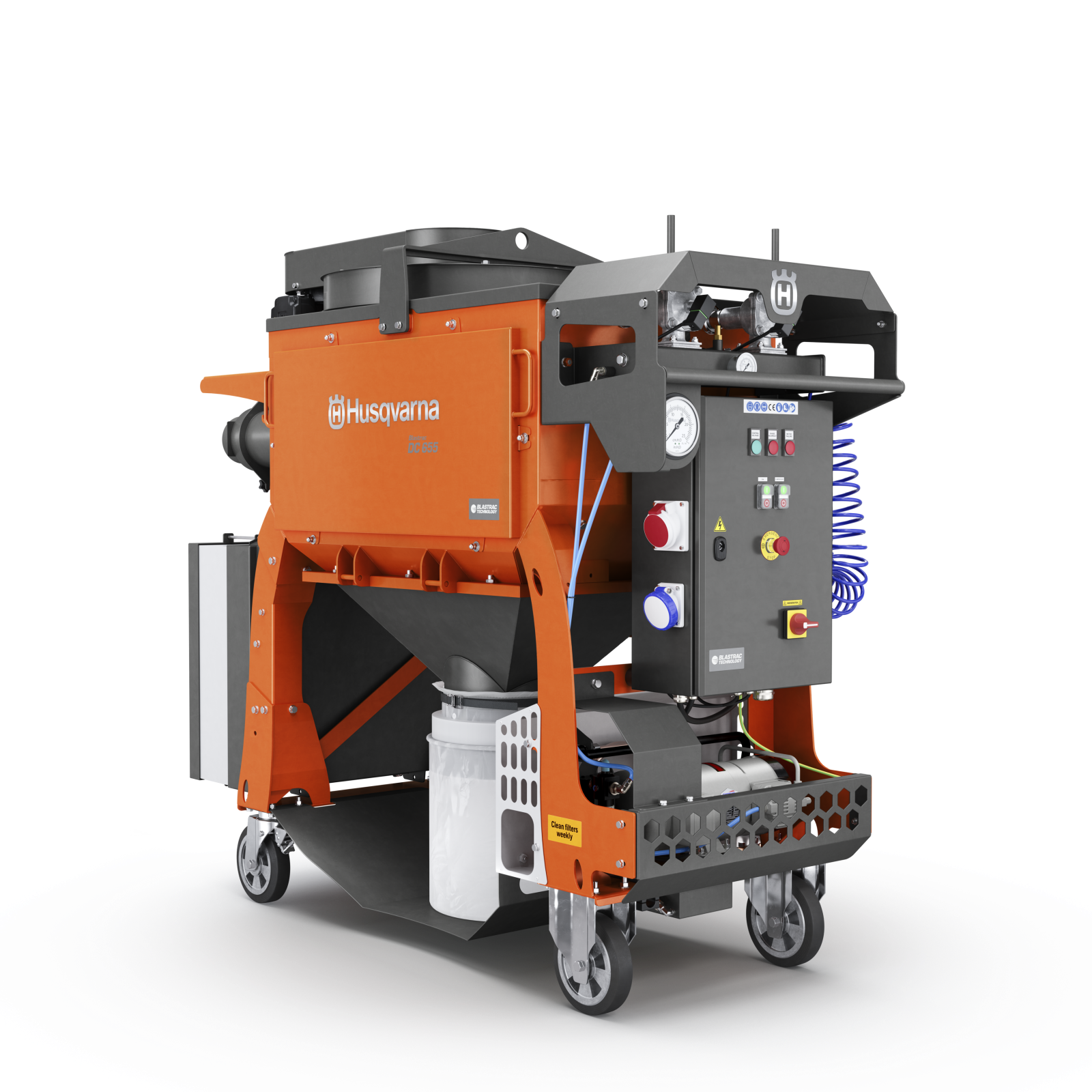 Husqvarna Blastrac DC 655 Dust Collector - 60 Hz HEPA DUSTBIN US - 970685205
