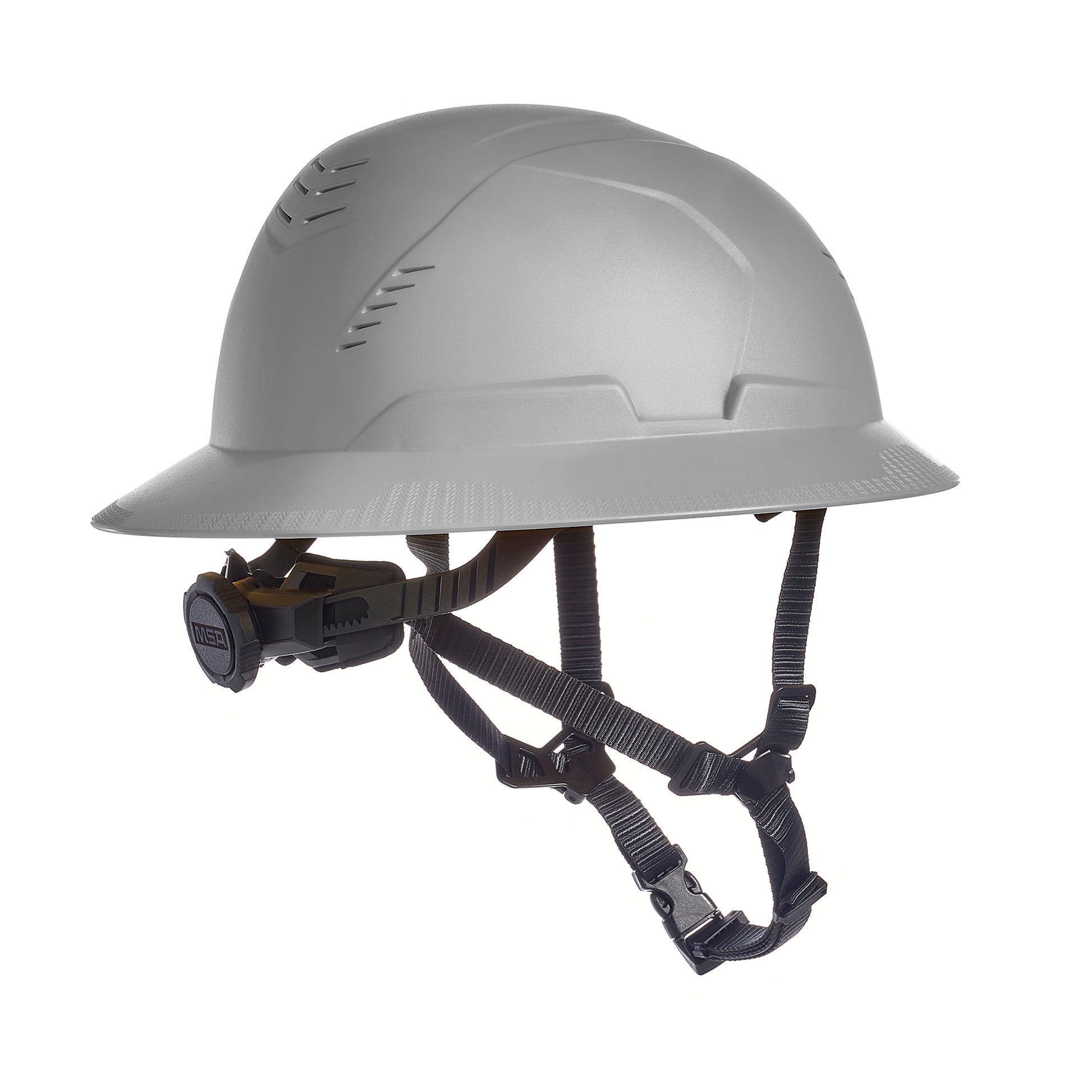 MSA V-Gard H2 Full Brim - Type II Class C Safety Helmet - Vented - Gray - 10250585