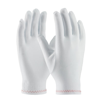 CleanTeam Regular Weight Stretch Nylon Inspection Glove w/Zig-Zag Stitched Rolled Hem - Full Fashion Pattern - White - 1/DZ - 330-PIP98-713