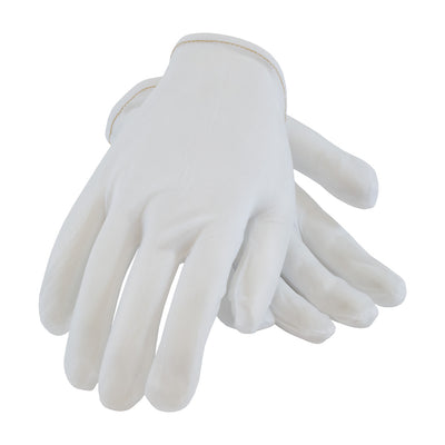CleanTeam 40 Denier Tricot Inspection Glove w/Rolled Hem Cuff - Ladies' - White - 1/DZ - 98-741