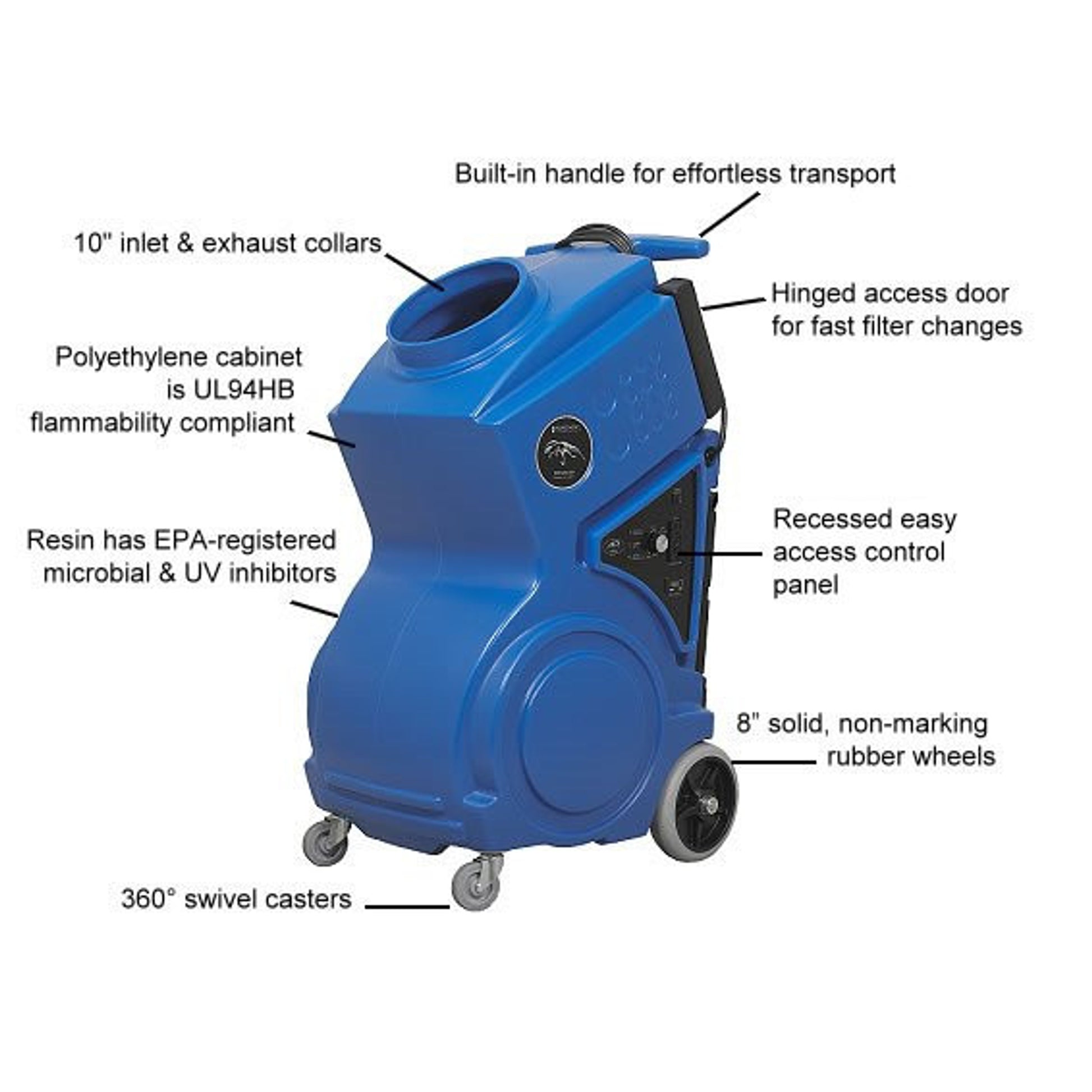 Abatement Technologies Predator 1200 Portable Air Scrubber (300cfm-900cfm) PRED1200