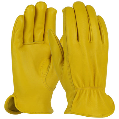 PIP Premium Grade Top Grain Deerskin Leather Drivers Glove - Keystone Thumb - Gold - 1/DZ - 9920K