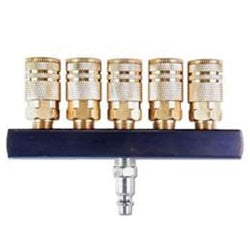 Air Systems 4 Outlet Manifold With 1/4 Hansen Fittings HPM-4H