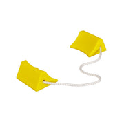 Wheel Chock - Aviation - 5.5" X 4.5" X 2.75" - Small Aircraft - Roped Pair - Yellow - AC201