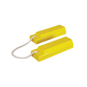 Wheel Chock - Aviation - 12" X 5" X 3" - Small To Mid Aircraft - Roped Pair - Yellow - AC3512-P