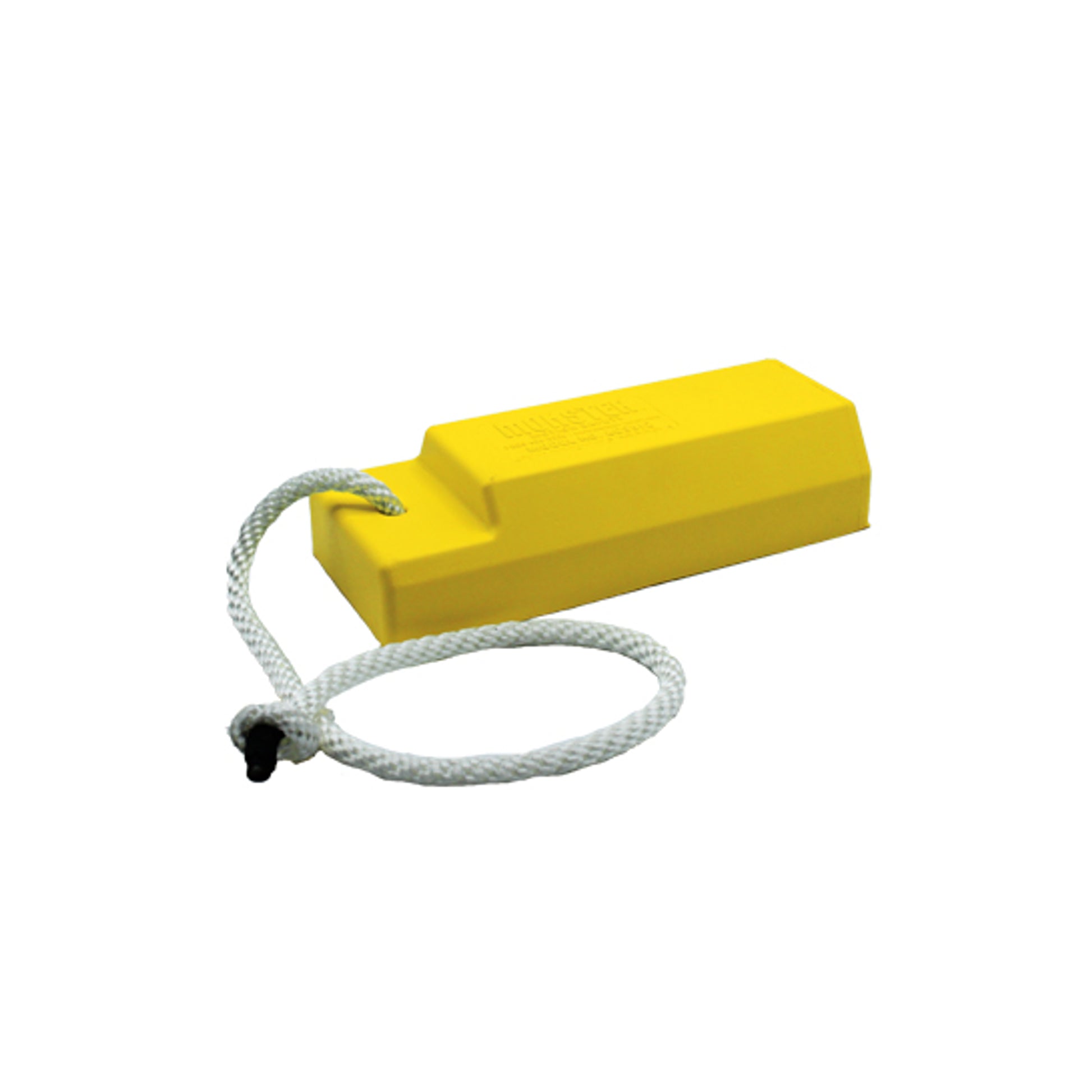 Wheel Chock - Aviation - 12" X 5" X 3" - Small To Mid Aircraft - Rubber Pad - Single W/ Lanyard - Yellow - AC3512-RP-S