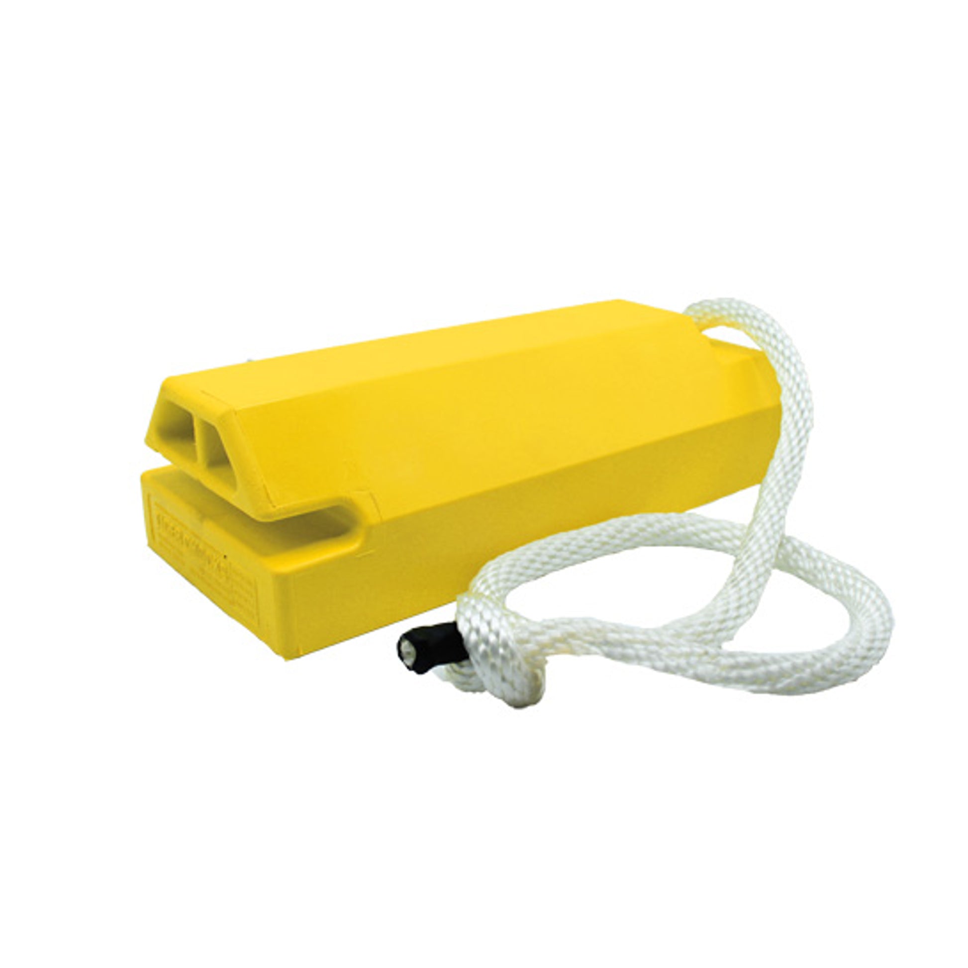 Wheel Chock - Aviation - 20" X 8" X 6" - Large To Oversized Aircraft - Locking Rope - Yellow - AC6820-LR