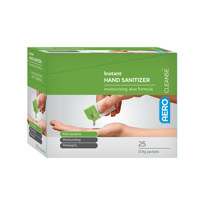 AERO AEROCLEANSE Hand Sanitizer Packet 0.9g 25/box - ACG25US