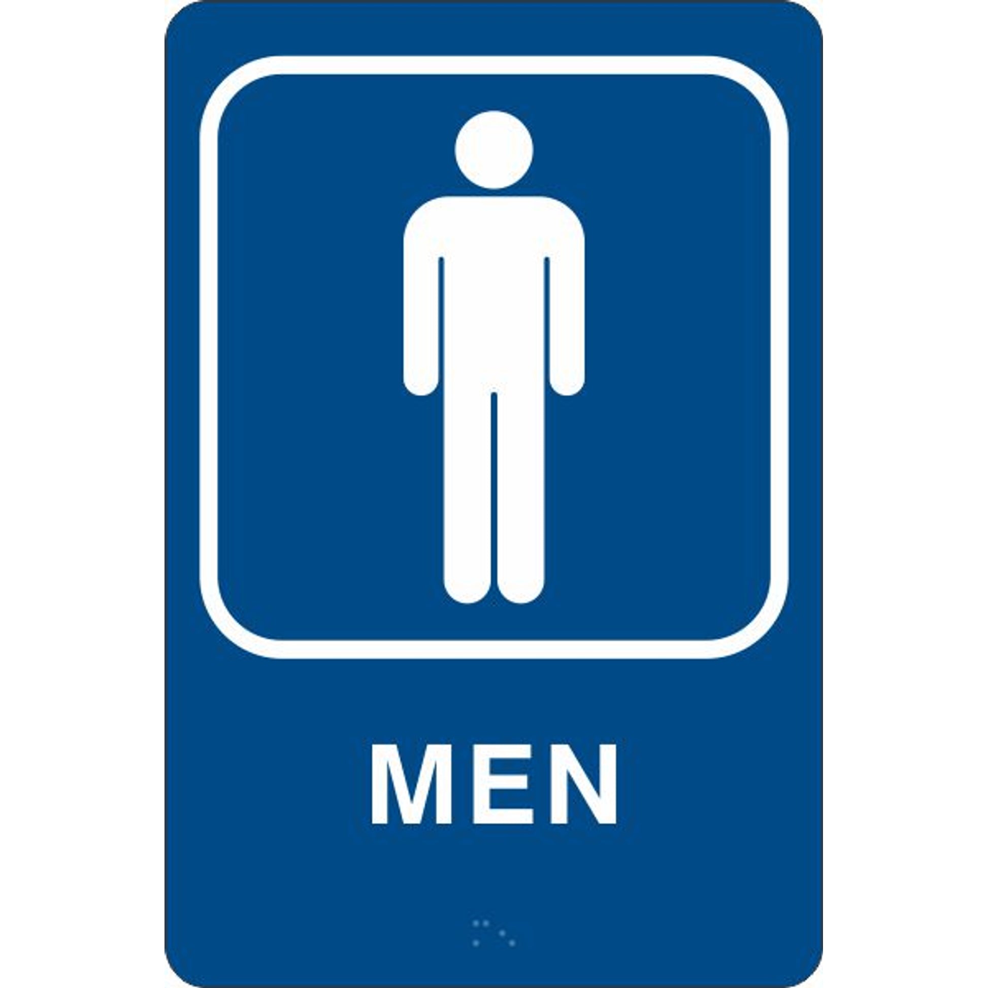 ADA BRAILLE SIGN - MEN - ADA BRAILLE SIGN - MEN, 9x6, Acrylic